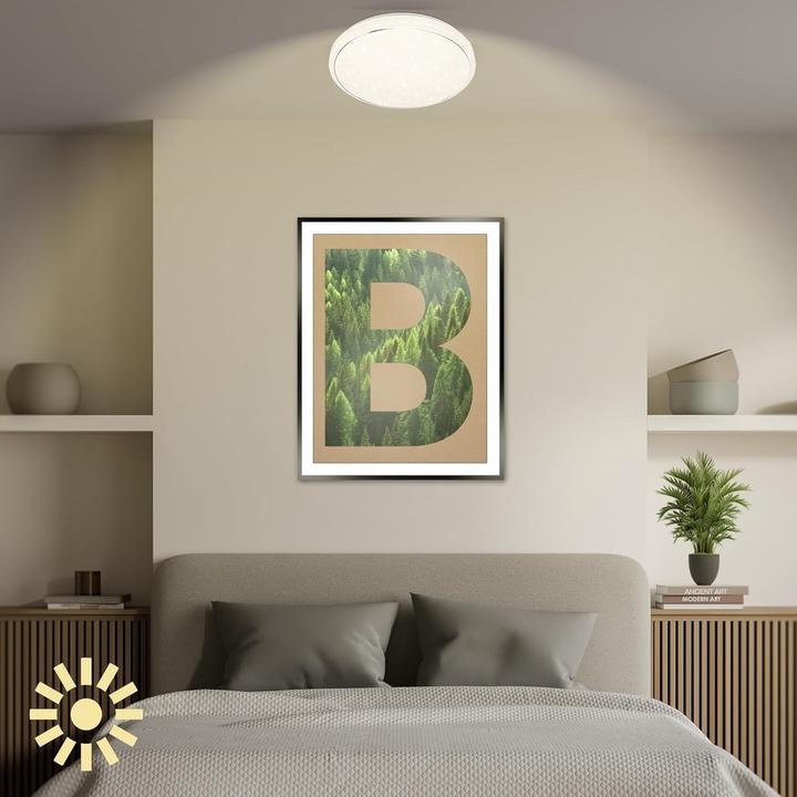 Produktbild Briloner Ultraeffiziente CCT LED Deckenleuchte mit Sternendekor, Weiss (4450 lm)