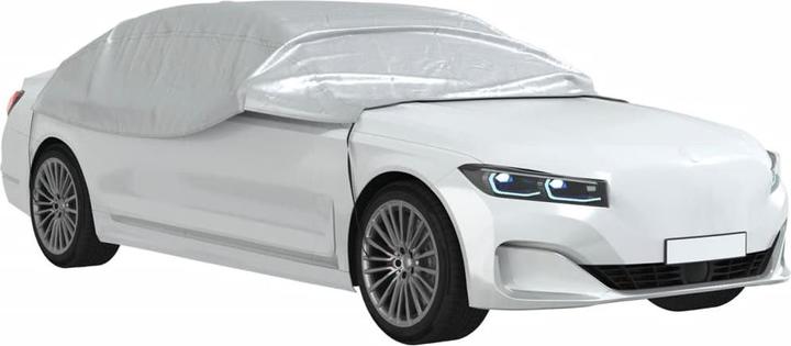 Actual product image vidaXL Car cover half garage with hook M
