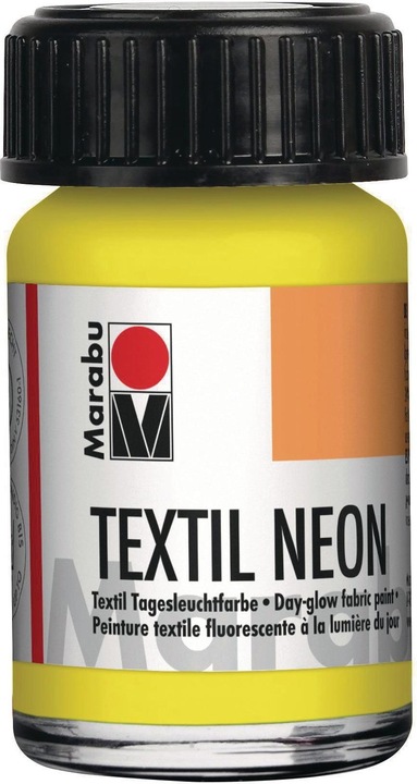 Image du produit Marabu Peinture textile Néon UV 15 ml jaune néon (Jaune fluo, 15 ml)