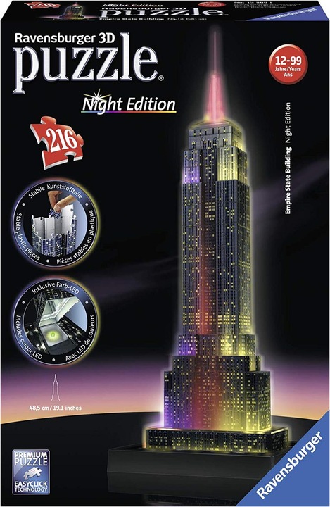 Empire State Building at night (216 pieces)