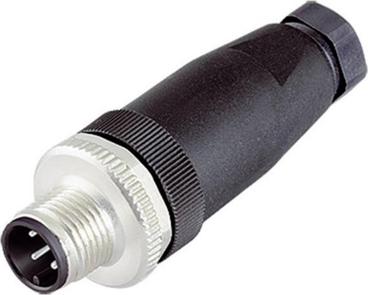 Schubiger M12 connector mannelijk recht met A-codering 5 polen