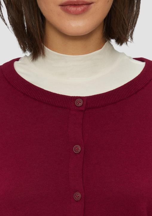 Produktbild S.Oliver Strickjacke Rundhals-Strickjacke mit Knopfleiste (46)