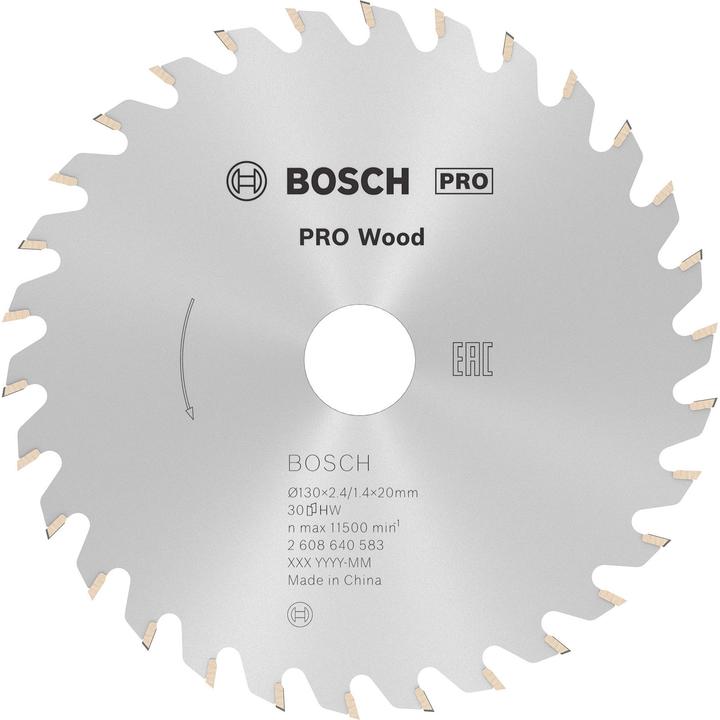 Produktbild Bosch Professional Zubehör PRO Wood Kreissägeblatt, 130 x 2.4 x 20 mm