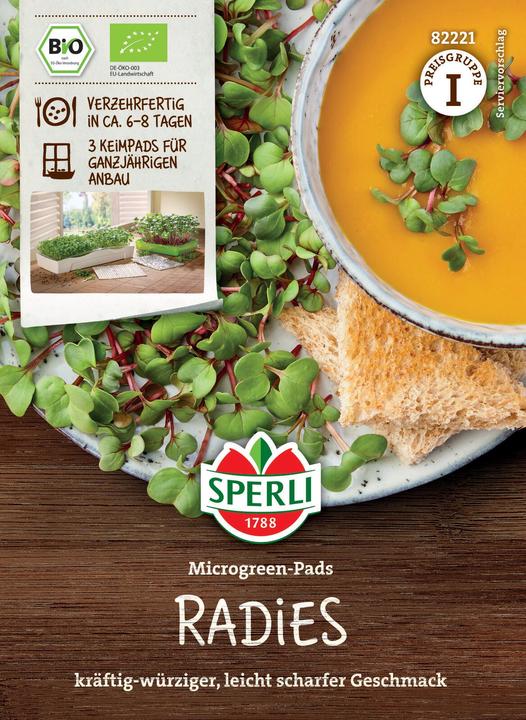 Sperli BIO Microgreen-Pads Radies (Keimlinge)