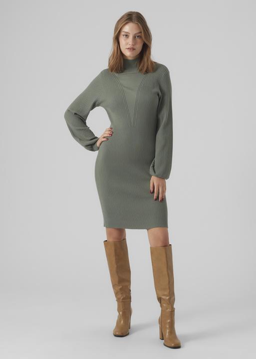 Actual product image Vero Moda VMRAINA LS HIGHNECK ABOVE KNEE DRESS GA Knitted Dress (M)