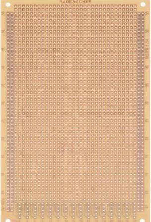 Actual product image Rademacher WR Experiment board hard paper (L x W) 160 mm x 100 mm 35 µm pitch 2.54 mm WR type 921 1 pc. (Circuit board)
