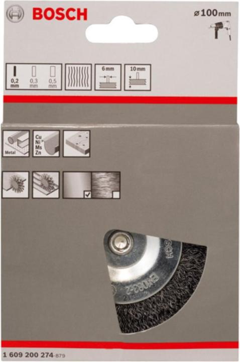 Produktbild Bosch Professional Zubehör PRO Metal clean Scheibenbürste, gerader Schaft, 100 x 0,2 mm