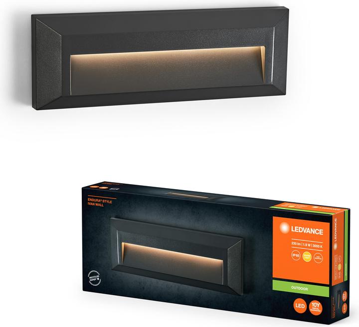 Produktbild Ledvance Endura Style IP65 Wall Ivan Dark Gray (85 lm, IP65)