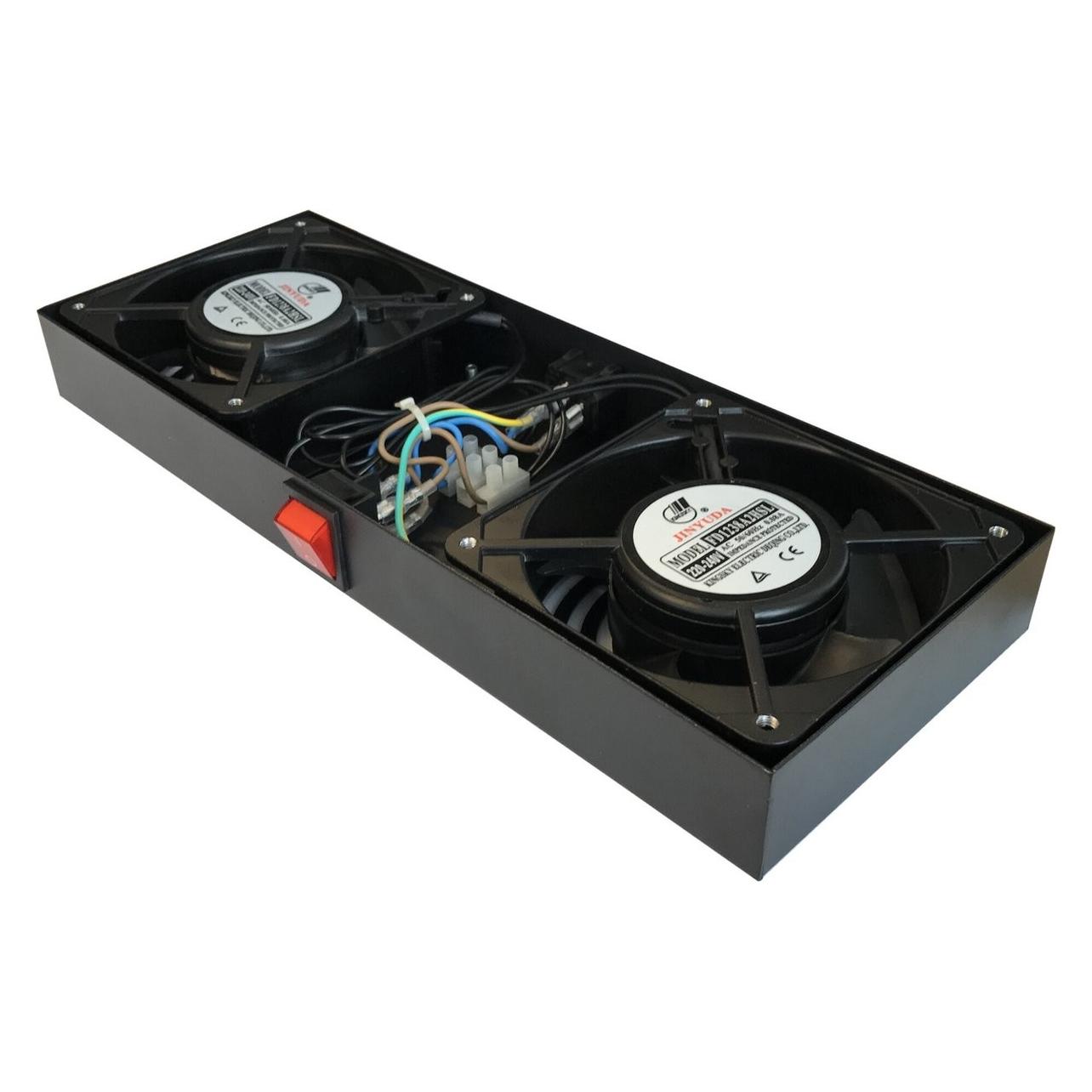 Ds-It Ventilator Mit Thermostat, Serverschrank Zubehör, Schwarz