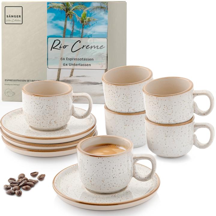 Sänger Espressotassen Set Rio Creme (80 ml, 12x)