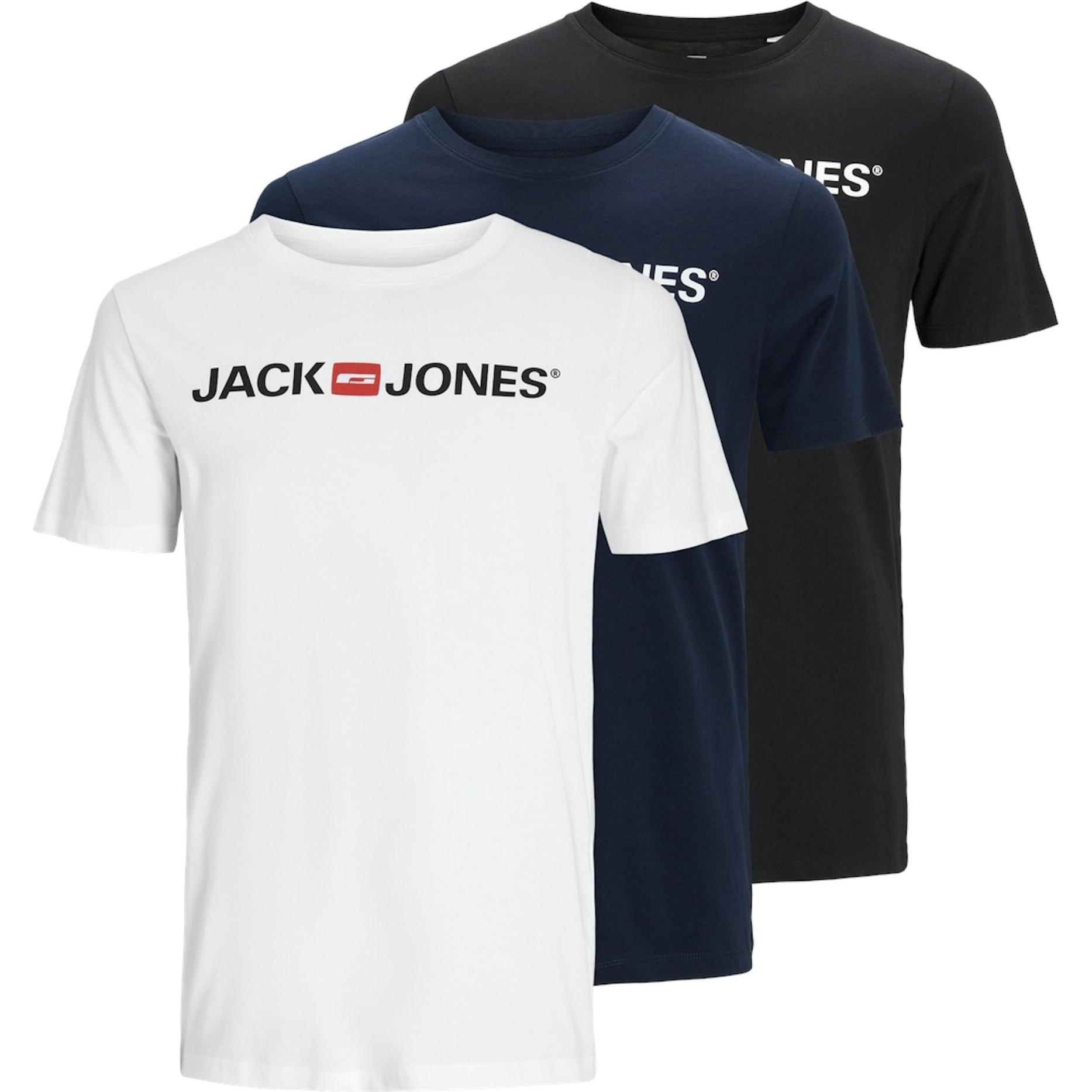 Jack & Jones, Herren, Shirt, Corp, Blau, Schwarz, Weiss, (XL)
