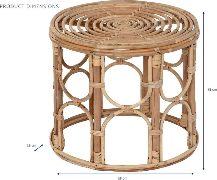 Actual product image DKD Home Decor Side table Natural 38 x 38 x 38 cm 41 x 41 x 36 cm (38 x 38 x 38 cm)
