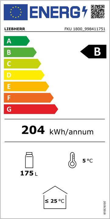 Label énergétique Liebherr FKU 1800-21 (175 l)