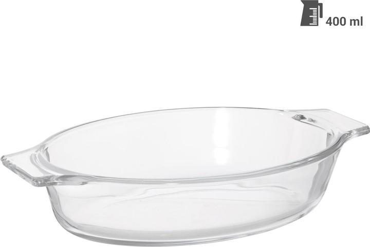 Produktbild Termolex Borosilikatglas Auflaufform 400ml: Ofenfeste Backform, Hitzebeständig, 19,6x11,3 cm