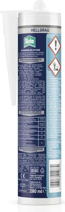 Actual product image Sista Bathroom Mould Blocker Manufacturer's Colour Silver-Grey SBSBG 280 ml (Silver-Grey, 280 ml)