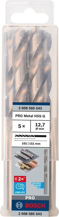 Actual product image Bosch Professional Zubehör PRO Metal HSS-G twist drill, 12.7 x 101 x 151 mm (12.7 mm)
