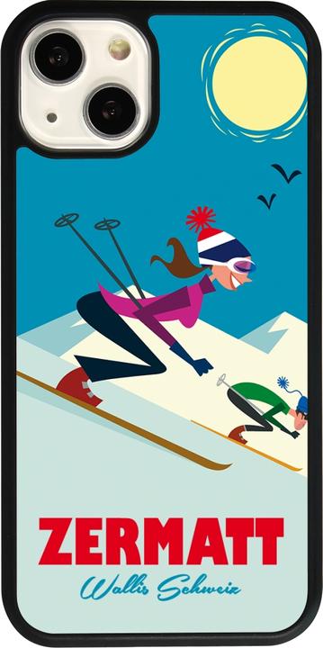 Produktbild PhoneLook Hülle Silikon schwarz Zermatt Ski Downhill (Apple iPhone 13)