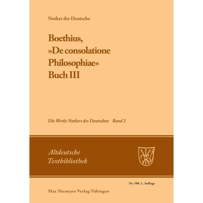 Boethius, 'De consolatione Philosophiae', Fachbücher von Petrus W. Tax