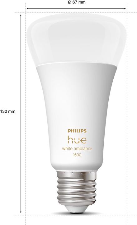 Immagine prodotto Philips Hue Tonalità ambiente bianco (E27, 15 W, 1600 lm, 1 x, F)