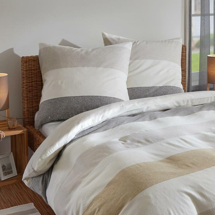 Produktbild Traumschlaf Melange Streifen (Bettwäsche Set, 200 x 200 cm, 80 x 80 cm)