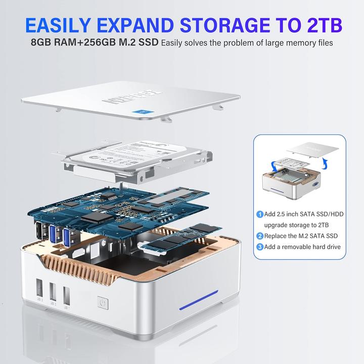 Immagine prodotto NiPoGi GK3 Plus Mini PC mit Intel Alder Lake-N95 Prozessor (256 GB, 8 GB)
