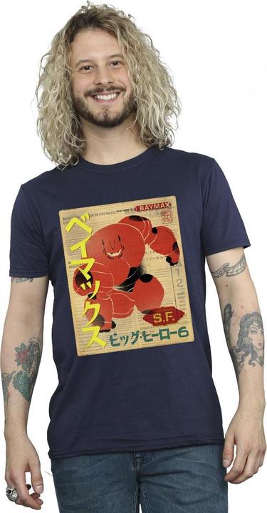 Produktbild Disney Big Hero 6 Baymax Baymax Newspaper TShirt (3XL)