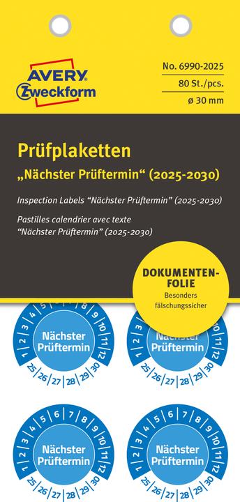 Actual product image Avery Test badges