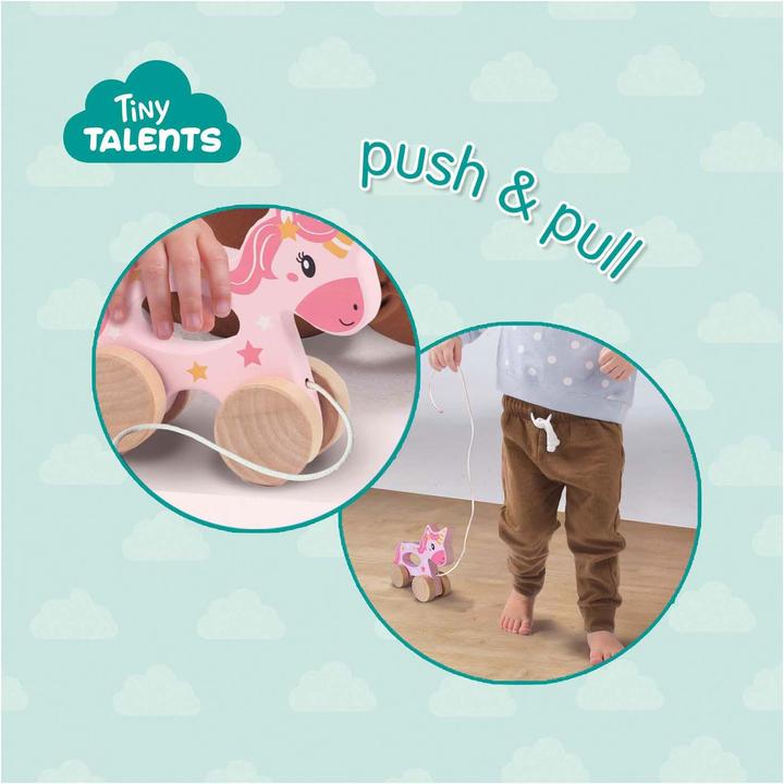 Actual product image Ses Unicorn 2 in 1 wooden pull-along toy