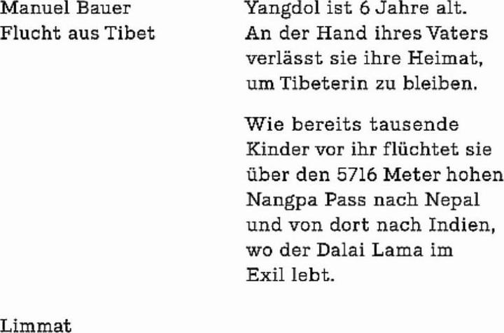 Produktbild Flucht aus Tibet (Deutsch, Manuel Bauer, 2009)