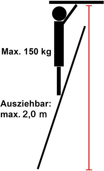 Produktbild Eaxus Teleskopleiter (Teleskopleiter, 45 cm)