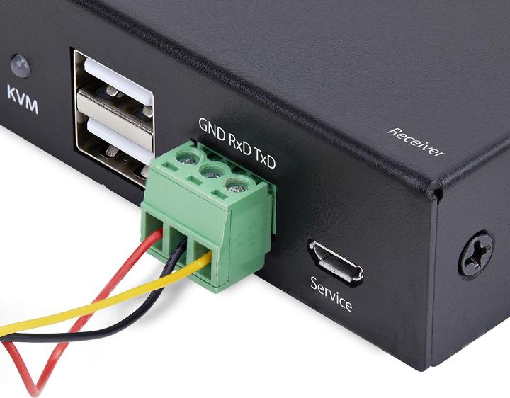 Image du produit StarTech .com IH2006-KVM-RX, Destinataire, Avec fil, 3840 x 2160 pixels, 60 Hz, Noir, Métal