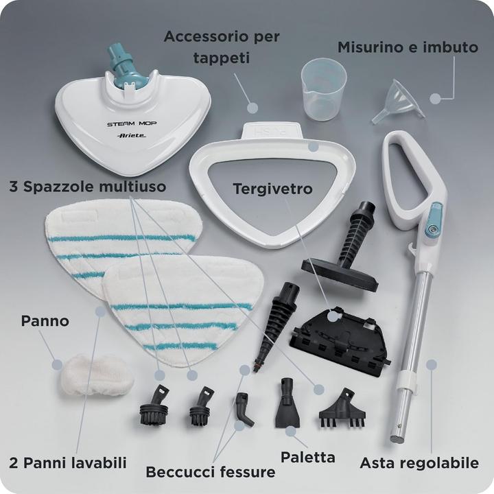 Image du produit Ariete 4164 Nettoyeur à vapeur 10 en 1 (5 bar, 1500 W)