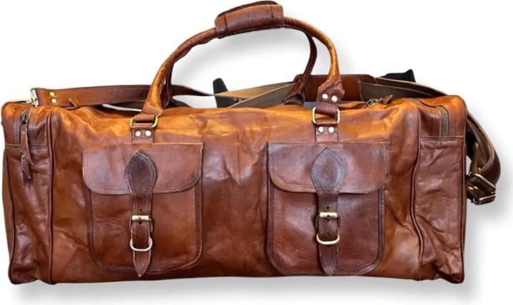 Immagine prodotto Louisa Lee Borsa da viaggio Borsa a tracolla Borsa a tracolla in pelle vintage fatta a mano No.11