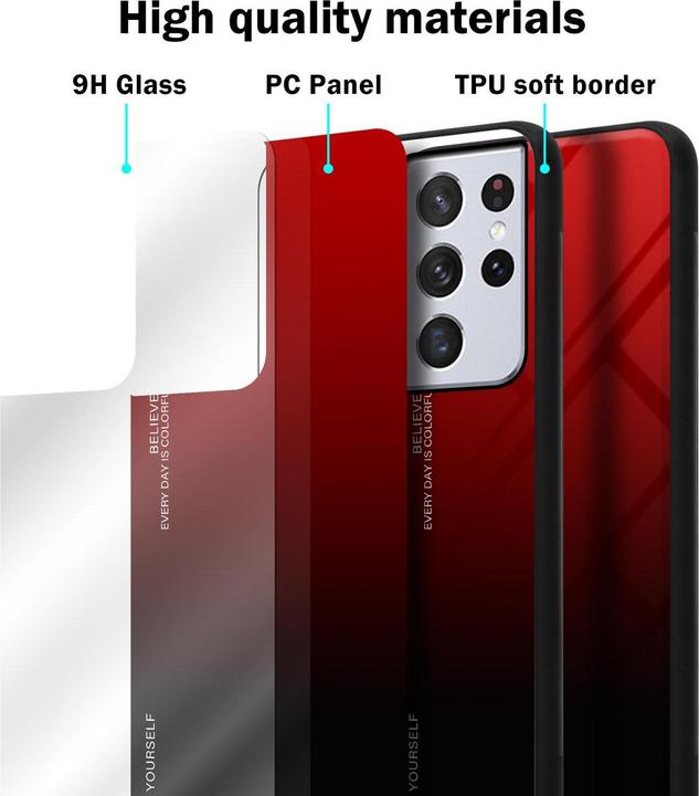 Actual product image Cadorabo TPU 2 colors glass cover (Samsung Galaxy S21 Ultra)