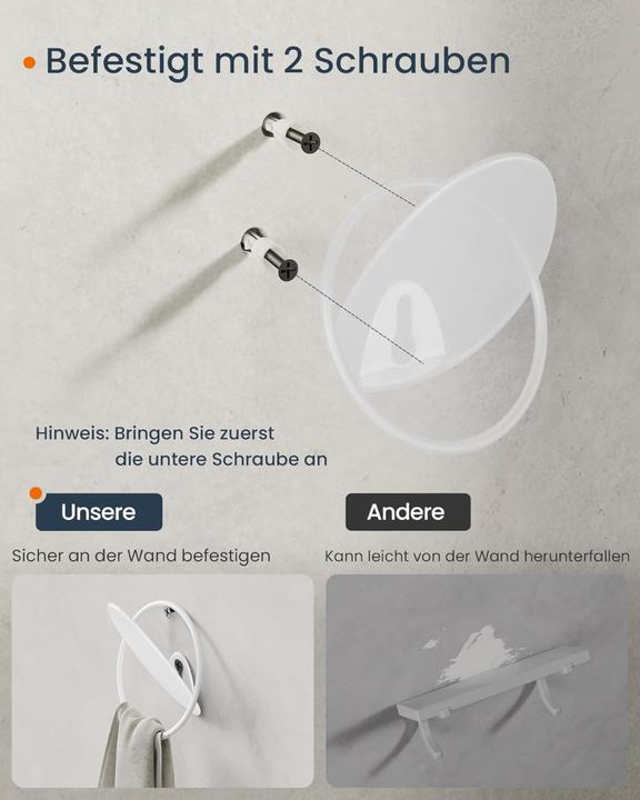 Image du produit Songmics Garderobenhaken Kleiderhaken 4er Set Weiss