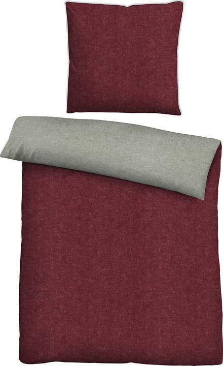 Produktbild Biberna Melange Flanell Wendebettwäsche 840500 (Bettwäsche Set, 155 x 220 cm, 80 x 80 cm)