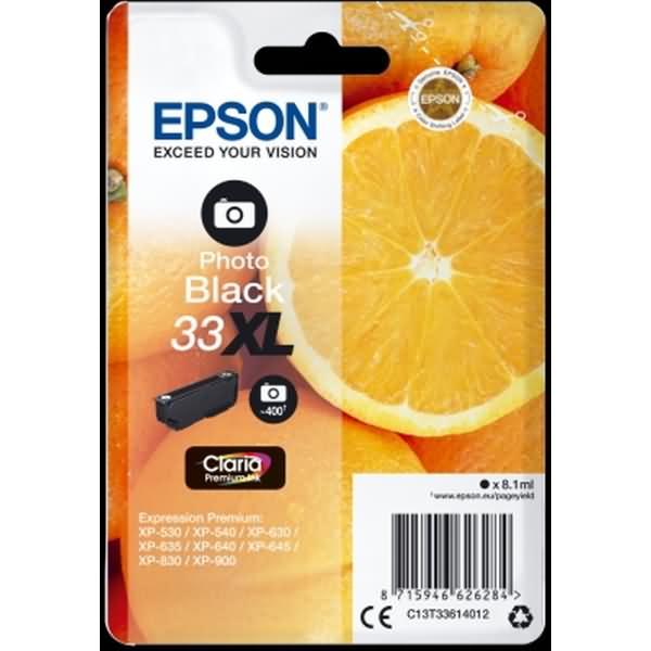 Actual product image Epson 33XL Claria Premium (PBK)