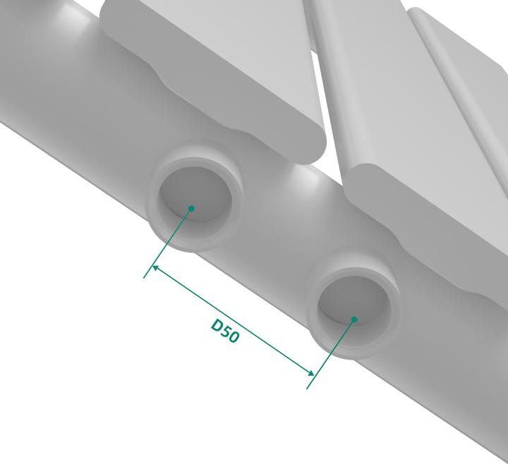 Actual product image Neu.Haus Designer radiator Nore White 60x60cm Single layer 459W
