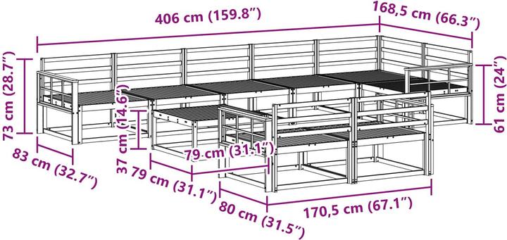 Produktbild vidaXL Outdoor-Sofa
