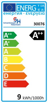 Energie-Label Scharnberger+Hasenbein LED-Röhrenlampe (B15d, 9 W, 1055 lm, 1 x, E)