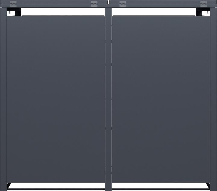 Immagine prodotto Axi Contenitore per rifiuti Lucas in metallo antracite/legno 2x 240L