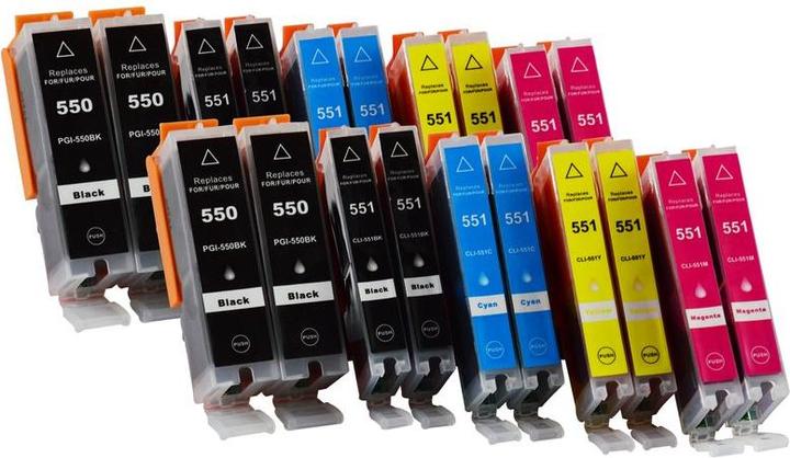 Produktbild Hermex Kompatible Tintenpatrone XL für Canon PIXMA MG6450 (M, C, Y, PGBK, BK)