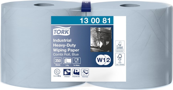 Actual product image Tork Heavy Duty Wiping Paper Blue 2x119 (2 x)