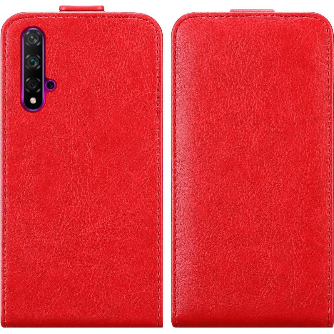 Thumbnail - Cadorabo Flip wie Invis Cover (Huawei Nova 5T, TCL 20S, LG K20), Smartphone Hülle, Rot