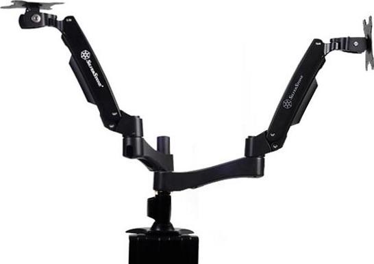 Silverstone SST-ARM22BC Dual Monitor Mount (Table, 24", 10 kg)
