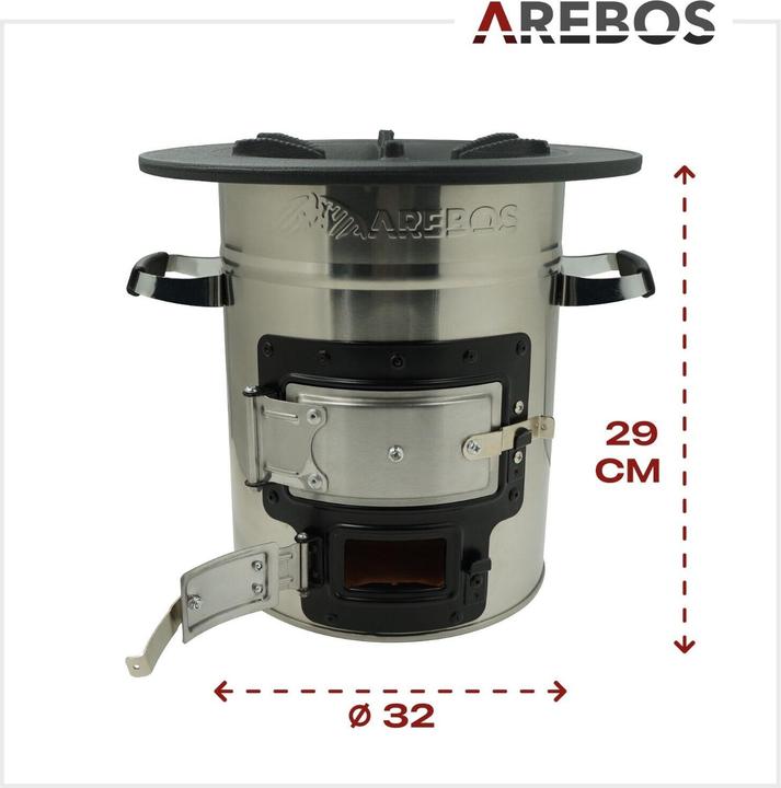 Immagine prodotto Arebos Stufa a razzo