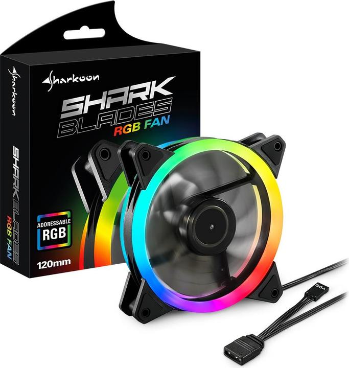Produktbild Sharkoon Shark Blades RGB (120 mm, 1x)
