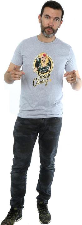 Actual product image Universal Textiles Mens Black Canary Badge Heather T-Shirt (M)