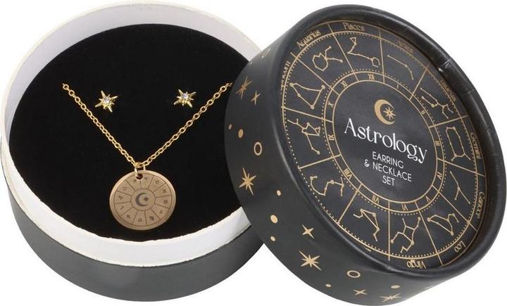 Produktbild Something Different Ohrring und Halsketten Set Astrologie Rad (Nickelfrei)