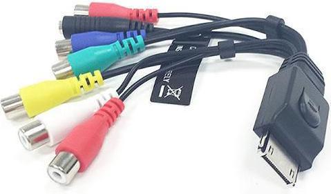 Actual product image Samsung BN39-01900A, replacement AV/component adapter (AV-Connector)